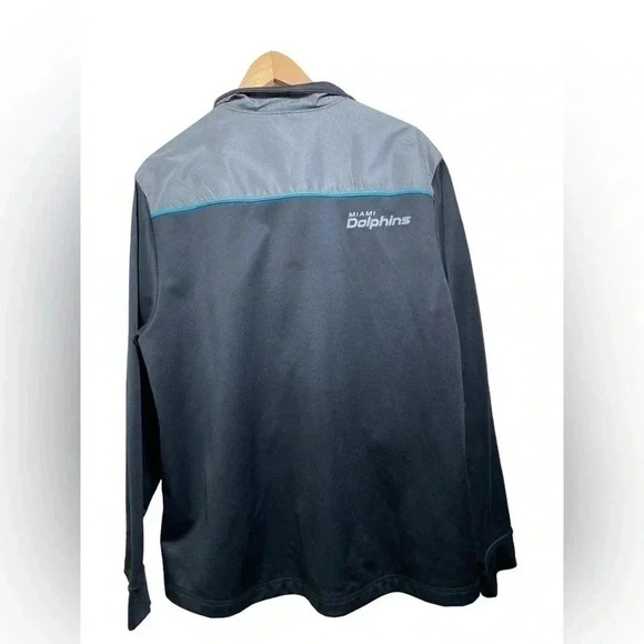Men's NFL Miami Dolphins Therma Base Zip up Majestic Large EUC - Picture 4 of 8